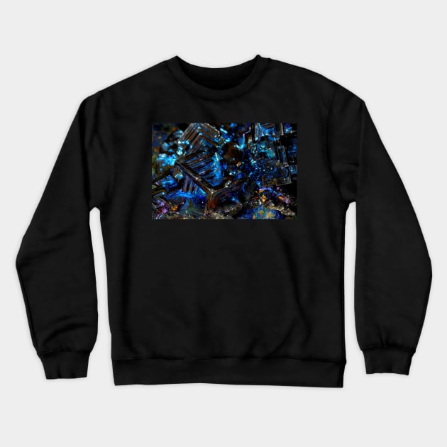 Blue bismuth Crewneck Sweatshirt by foxxya